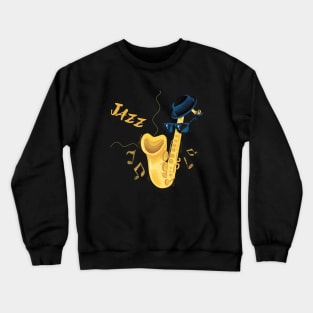 Jazz and Saxophone Crewneck Sweatshirt